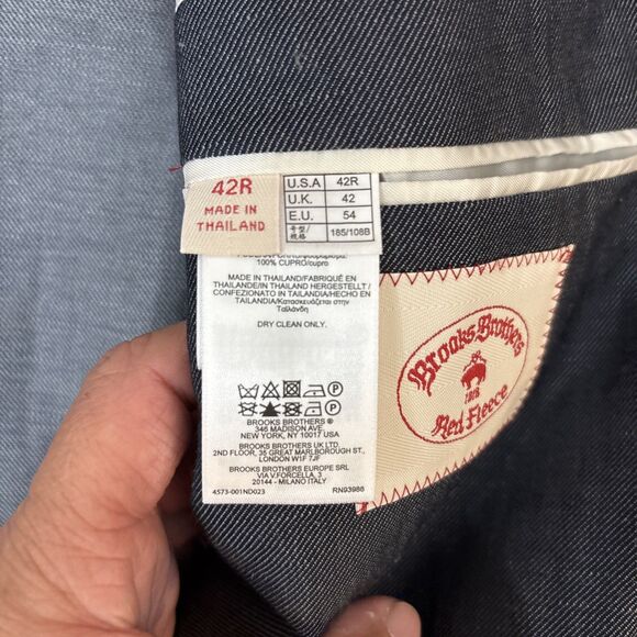 Brooks Brothers Red Fleece Blazer Leo Master New Unworn Tagged 42R Measures 42S - Picture 9 of 12